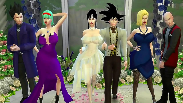 Chichi Cheats on Goku at Their Romantic Wedding in Dragon Ball Hentai