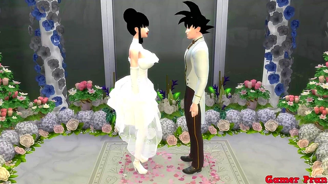 Chichi Cheats on Goku at Their Romantic Wedding in Dragon Ball Hentai