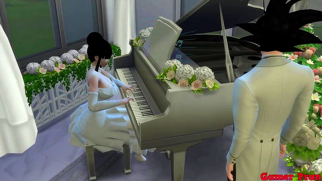 Chichi Cheats on Goku at Their Romantic Wedding in Dragon Ball Hentai