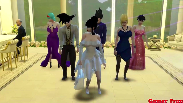 Chichi Cheats on Goku at Their Romantic Wedding in Dragon Ball Hentai