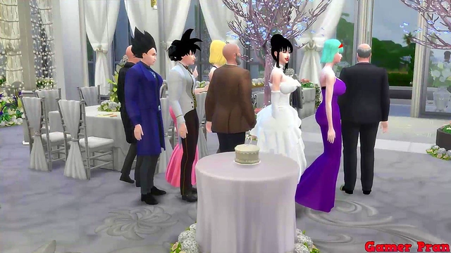 Chichi Cheats on Goku at Their Romantic Wedding in Dragon Ball Hentai
