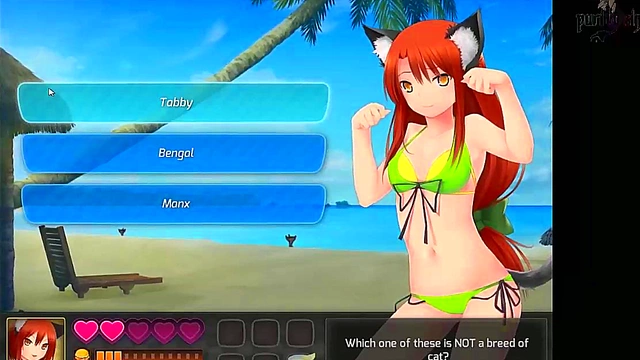 Hot Anime Girls Get Sexy on Beach in HuniePop Porn Game Adventure