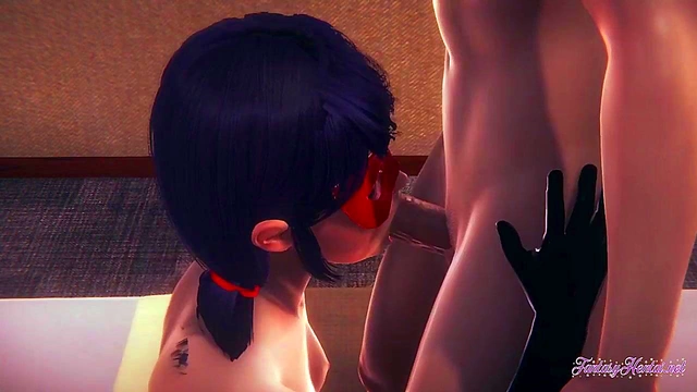 Ladybug Cosplay Cutie Rides Dick & Swallows Load in Miraculous 3D Anime Hentai