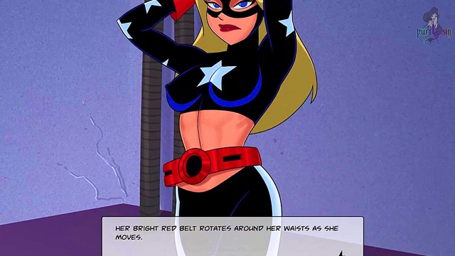 Blonde & Redhead Heroines Dance for Justice League Members in Steamy Anime Scene