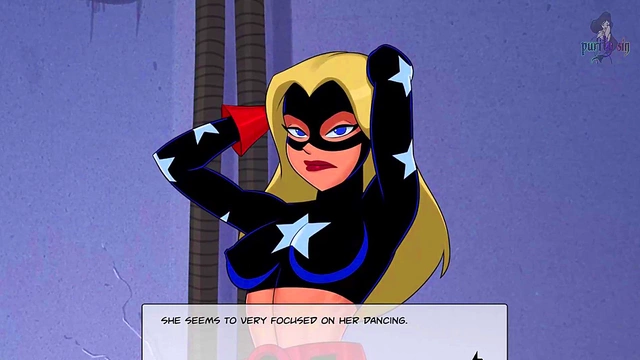 Blonde & Redhead Heroines Dance for Justice League Members in Steamy Anime Scene