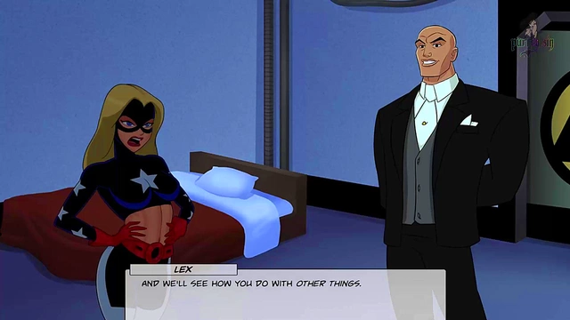 Blonde & Redhead Heroines Dance for Justice League Members in Steamy Anime Scene