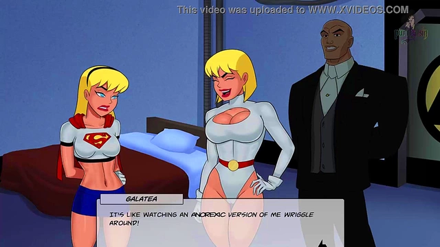 Blonde & Redhead Heroines Dance for Justice League Members in Steamy Anime Scene