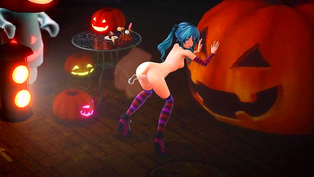 Hatsune Miku Dances Seductively While Masturbating in Erotic Anime Scene