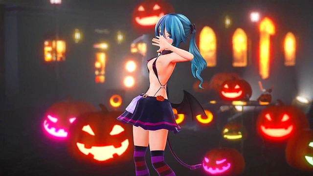 Hatsune Miku Dances Seductively While Masturbating in Erotic Anime Scene