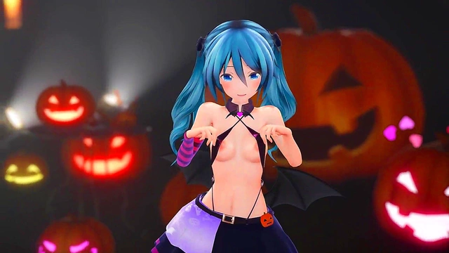Hatsune Miku Dances Seductively While Masturbating in Erotic Anime Scene