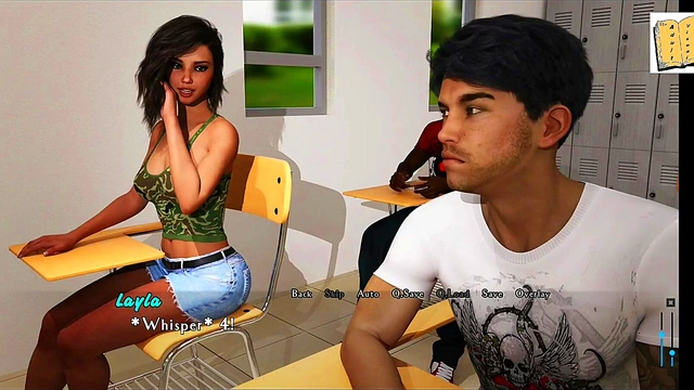 Sexy Teen Layla Fucks MILF With Big Tits In 3D Hentai Visual Novel Adventure