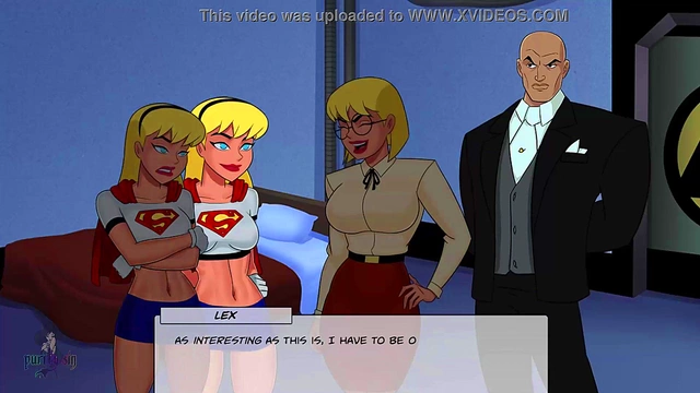 Double Superhero Fun – Blonde Supergirl & Raven Team Up for Intense Hentai Action