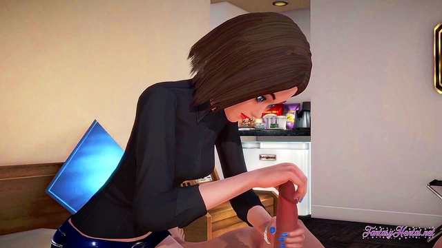 Sam SamsungGirl Gives}>< Handjob & Gets Fucked in 3D Anime Hentai Bliss