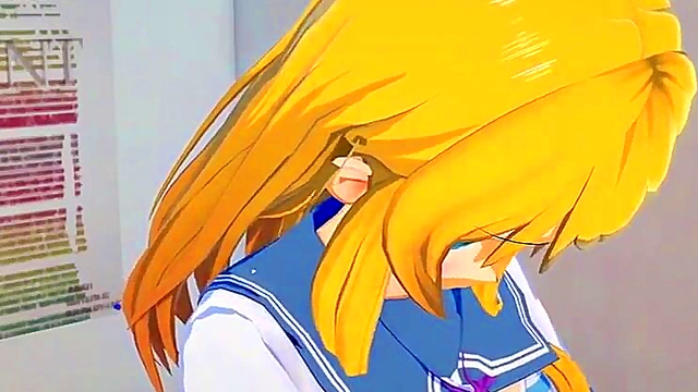 Blonde 3D Hentai Chick Gets Her Pussy Devoured By Hungry Dick