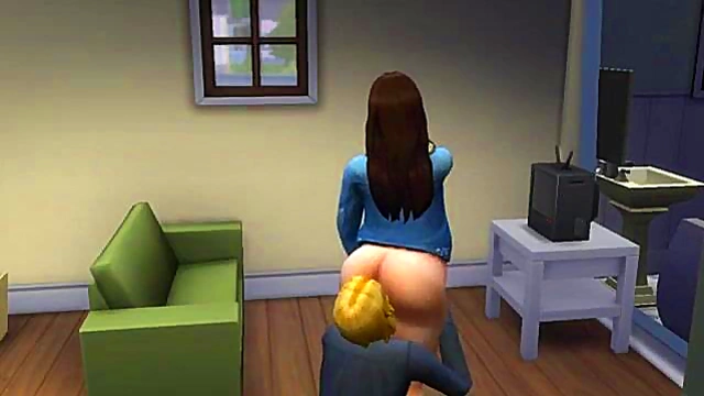 Big-Ass Step-Simster Takes Control in Sims 4 Wicked Whims Makeup Sex Session
