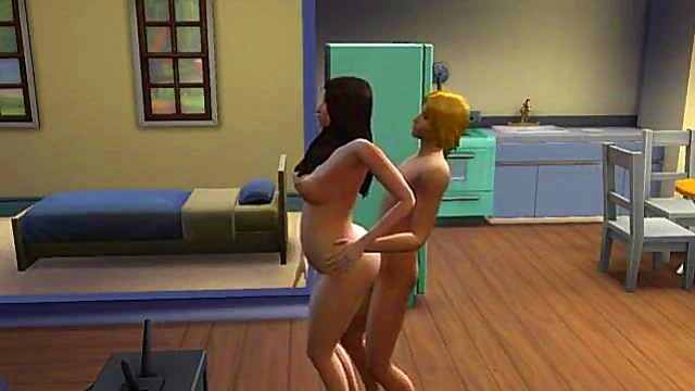 Big-Ass Step-Simster Takes Control in Sims 4 Wicked Whims Makeup Sex Session