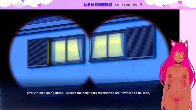 Lewd VTuber Neko Seduces With Anime Livestream Chasing Tails Action