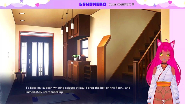 Lewd VTuber Neko Seduces With Anime Livestream Chasing Tails Action