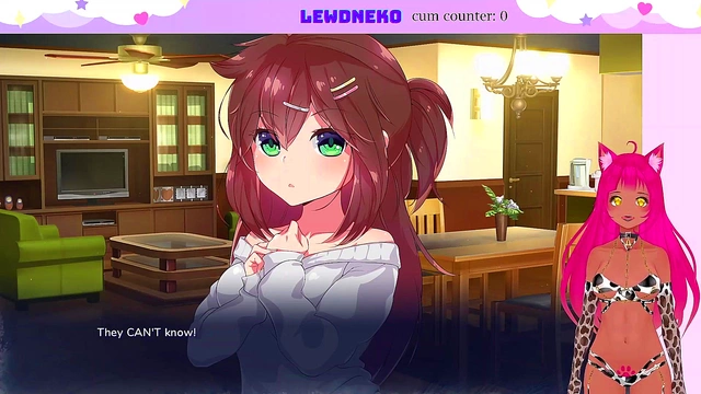 Lewd VTuber Neko Seduces With Anime Livestream Chasing Tails Action