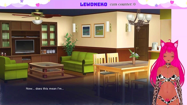 Lewd VTuber Neko Seduces With Anime Livestream Chasing Tails Action