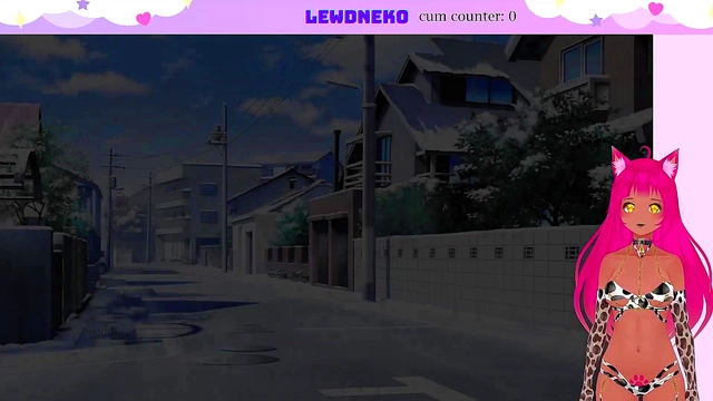 Lewd VTuber Neko Seduces With Anime Livestream Chasing Tails Action