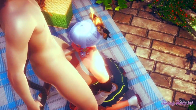Ayaka from Genshin Impact Enjoying Intense 3D Hentai Action & Creampie