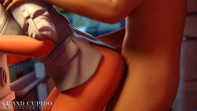 Mercy’s Big Tits Engage in Deep, Hard Kitchen Sex with Anime Dick