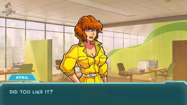 April O'Neil Trains with Akabur's Genie for Hentai Slutty Adventures