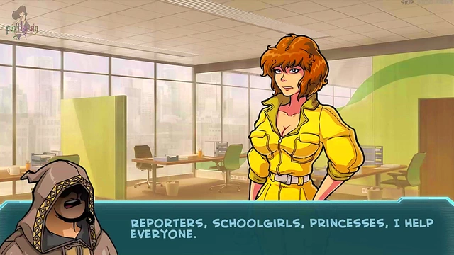 April O'Neil Trains with Akabur's Genie for Hentai Slutty Adventures