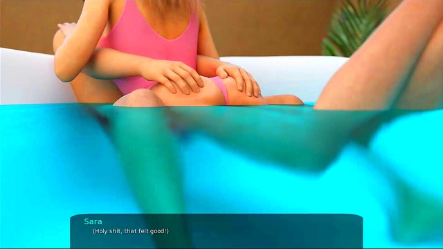 Stepsister Sara Sucks Dick By The Pool For A Dirty Cum-In-Mouth Scene