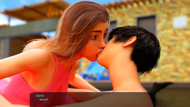 Stepsister Sara Sucks Dick By The Pool For A Dirty Cum-In-Mouth Scene