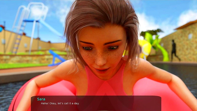 Stepsister Sara Sucks Dick By The Pool For A Dirty Cum-In-Mouth Scene