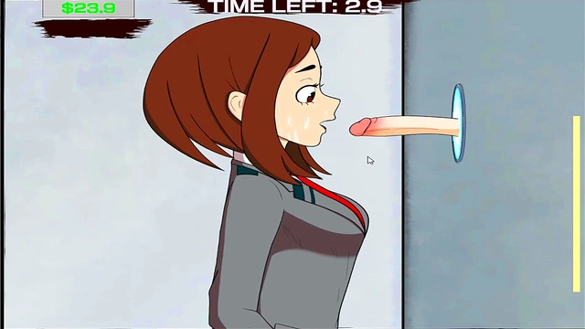 Mina Ashido’s Glory Hole Adventure – My Hero Academia Hentai Blowjob Fantasy