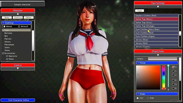 Big-Titted Anime Waifu Gets Creative in Honey Select Character Creation With Yakuza Meme Music