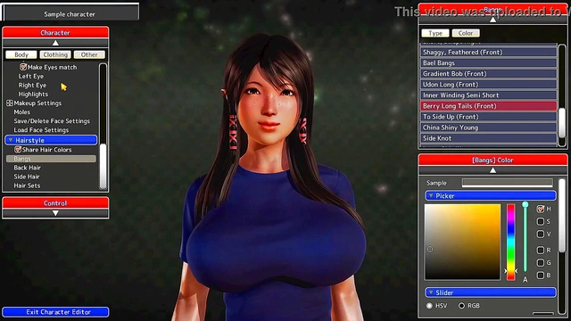 Big-Titted Anime Waifu Gets Creative in Honey Select Character Creation With Yakuza Meme Music