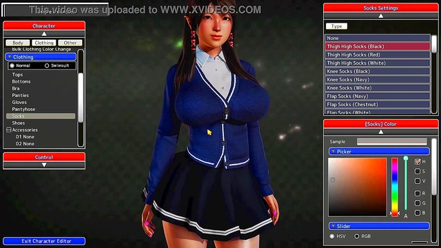 Big-Titted Anime Waifu Gets Creative in Honey Select Character Creation With Yakuza Meme Music