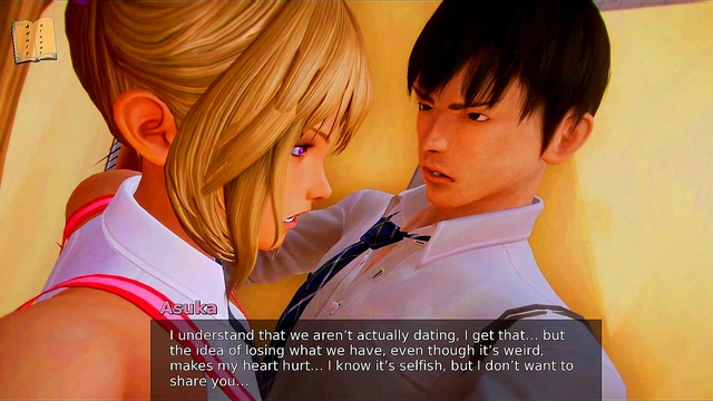 Hot Blonde College Student Fucks Big Dick Standing Up In Anime Game Walkthrough