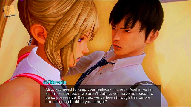 Hot Blonde College Student Fucks Big Dick Standing Up In Anime Game Walkthrough