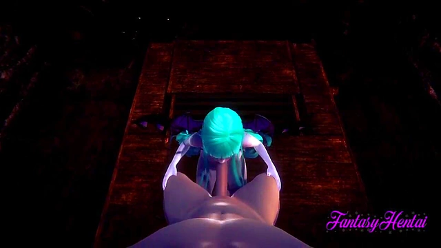 Morrigan from Darkstalkers Jerks Off, Gives Blowjob & Cunnilingus in 3D Hentai