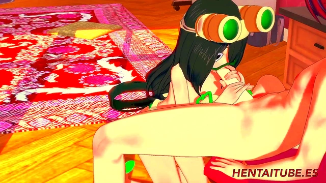 Tsuyu Asui & Todoroki Shoto’s Steamy My Hero Academia Hentai Session Ends in Creampie