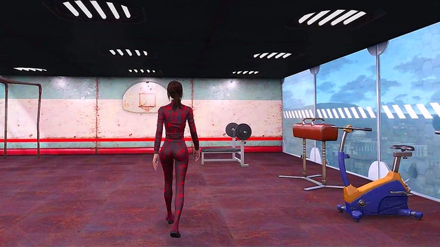 Cute Brunette Goes Sexy Fallout 4Fashion At The Sports Club Hentai Anime