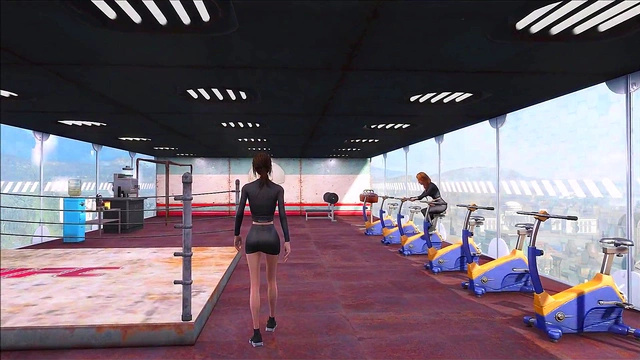 Cute Brunette Goes Sexy Fallout 4Fashion At The Sports Club Hentai Anime