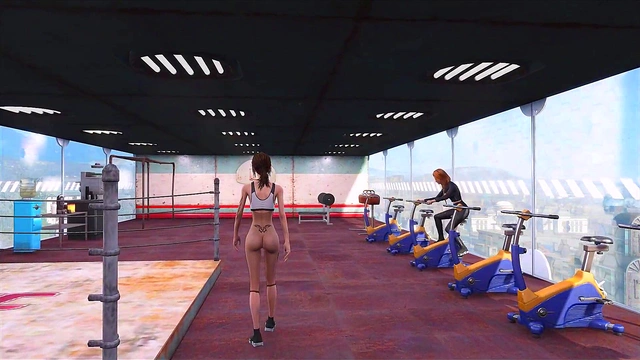 Cute Brunette Goes Sexy Fallout 4Fashion At The Sports Club Hentai Anime