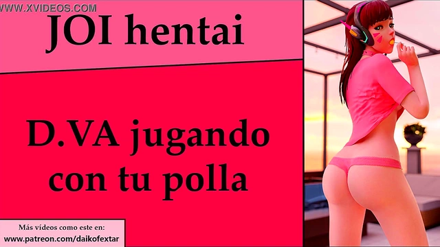 Horny D.VA Gives Joi Instructions in Spanish for Hot Anime Fun