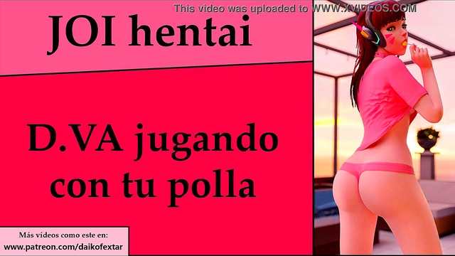 Horny D.VA Gives Joi Instructions in Spanish for Hot Anime Fun