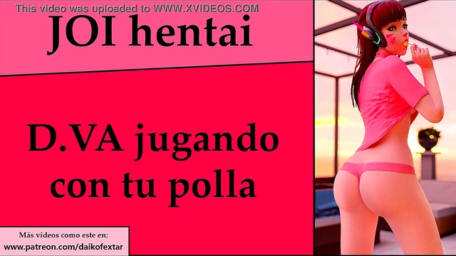 Horny D.VA Gives Joi Instructions in Spanish for Hot Anime Fun