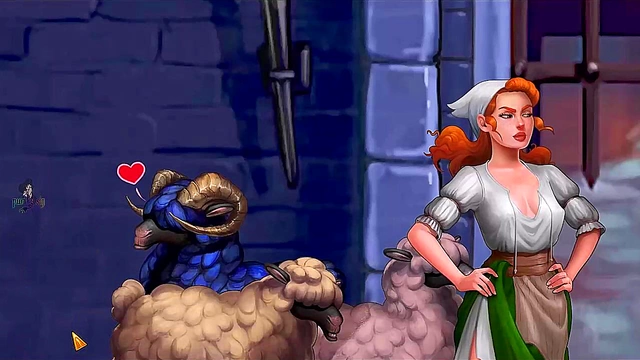 Redhead Farm Girl Gets Big Cock In Anime Video Game Porn Adventure