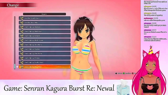 Lewd VTuber Neko Seduces With Big Tits & Lingerie in Anime Livestream