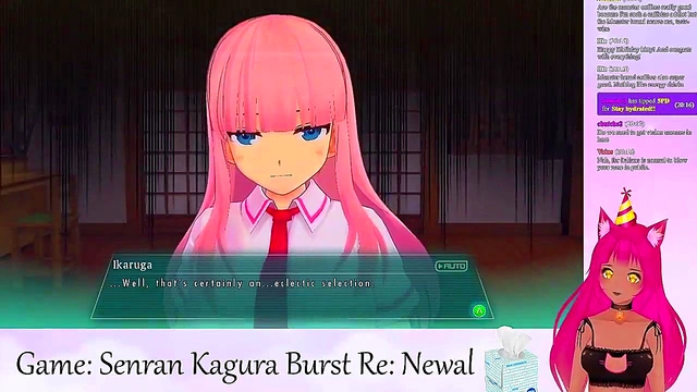 Lewd VTuber Neko Seduces With Big Tits & Lingerie in Anime Livestream