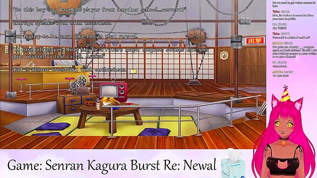 Lewd VTuber Neko Seduces With Big Tits & Lingerie in Anime Livestream